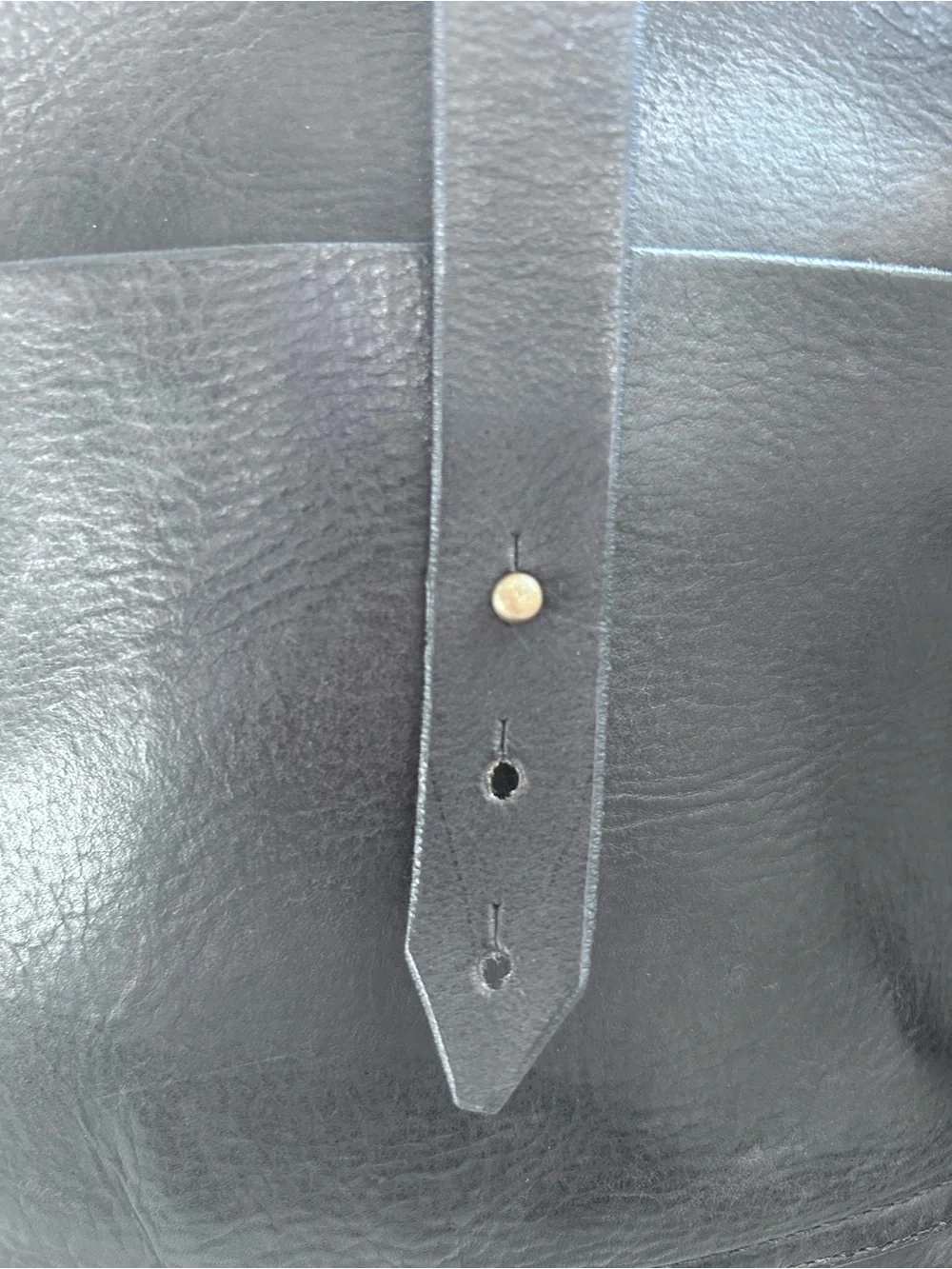 Black Leather Crossbody Bag with Brass Hardware - Tribe Alive